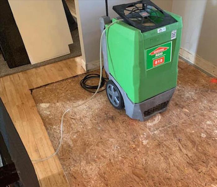 Dehumidifier in a renovated home